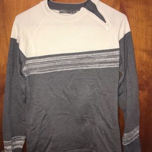 Prana Grey and Cream Sweater